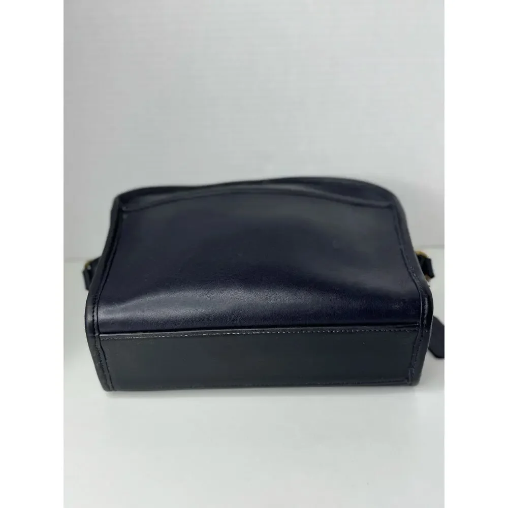 Vintage Coach Metropolis zip crossbody Shoulder Bag | Black Leather 9087